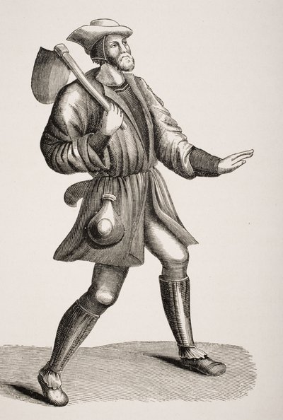 Costume of a Peasant, after a 15th century miniature, from 